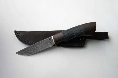 Нож из дамасской стали "Лис" - работа мастерской кузнеца Марушина А.И.